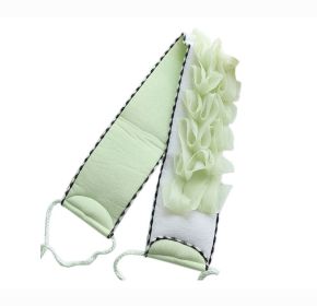 Exfoliating Back Mesh Strap Double Side Shower Loofah With Handle Men and Women; Green - Default