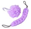 Exfoliating Bath Sponge Mesh Shower Balls & Back Scrubber Strap Purple Body Bath Set - Default