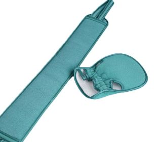Exfoliating Loofah Kit Back Scrubber and Shower Gloves for Men and Women; Green - Default
