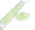 Exfoliating Loofah Kit Double Side Back Scrubber and Shower Gloves; Light Green - Default