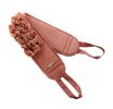 Exfoliating Back Strap Double Side Shower Loofah With Handle Men and Women; Brick red - Default