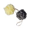 Exfoliating Bath Sponge Mesh Shower Balls Body Bath Pouf Black and Yellow - Default