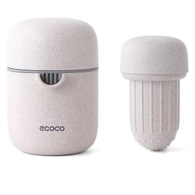Hand Fruit Juicer Citrus Orange Squeezer Lid Rotation Press Anti-Slip Reamer for Lemon Lime Grapefruit Capacity Machine - 13.3x9.3cm - Beige