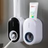 1pc Toothpaste Dispenser; Toothpaste Squeezing Rack; Automatic Toothpaste Squeezer Dispenser - White