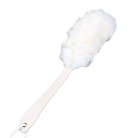 Massage Brushes New Long Handle Hanging Soft Mesh Back Body Bath Shower Scrubber Brush Sponge For Bathroom Shower Brush - White