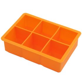 1pc Ice Cube Trays With Lid; Food Grade Silicone 6 Grid Ice Cube Mold; Flexible Easy Release Square Shaped Ice Maker; Kitchen Gadgets - 6 Ice Trays Wi