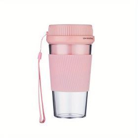 Portable Blender Usb Rechargeable Cordless Mini Personal Blender; Small Shakes Smoothie Fruit Juice Blender Cup For Home Outdoor Travel Office - Pink
