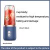 300ml Upgrade 6-page Steel Knife Fight Guide Wolf Rechargeable Portable Juicer Home Small Power Juice Cup - Blue - 6 Blades Single Cup
