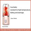 300ml Upgrade 6-page Steel Knife Fight Guide Wolf Rechargeable Portable Juicer Home Small Power Juice Cup - Pink - 6 Blades Single Cup