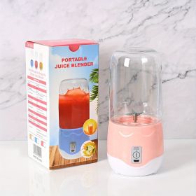 1pc Wireless Juicer Portable Household Mini Fruit Juicer Cup USB Electric Outdoor Small Juicing Cup - Pink
