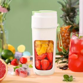 Portable Wireless Blender With The Straw; USB Travel Juice Cup Baby Food Mixing Juicer Machince With Updated 8 Blades 3000mAh Rechargeable Battery - G