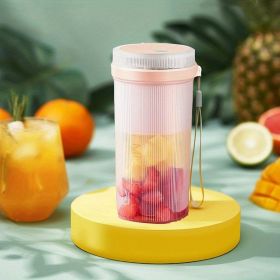 Summer Essentials Portable Juicer Cup Cooking Cup USB Wireless Electric Juicer Cup 300ML6 Knife Head - Pink