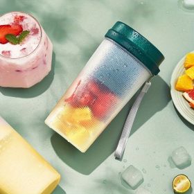 Summer Essentials Portable Juicer Cup Cooking Cup USB Wireless Electric Juicer Cup 300ML6 Knife Head - Green