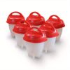 3pcs/6pcs Non-stick Silicone Egg Cup; Cooking Cooker Kitchen Baking Gadget Pan Separator Steamed Egg Cup; Egg Poachers Cooker Accessories - 6pcs