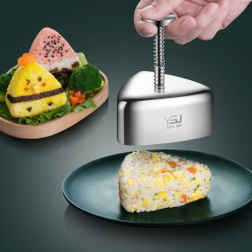 1pc Onigiri Mold; Press Mold; 304 Standard Stainless Steel Rice Ball Mold Sushi Maker; Classic Triangle Mold For Kids Lunch Bento And Home DIY - 304 S