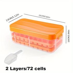 1pc Ice Tray Mold Honeycomb Silicone Ice Tray Hexagonal Ice Tray 37 Honeycomb Ice Trays - Set Orange
