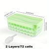 1pc Ice Tray Mold Honeycomb Silicone Ice Tray Hexagonal Ice Tray 37 Honeycomb Ice Trays - Set Green