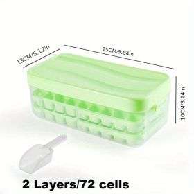 1pc Ice Tray Mold Honeycomb Silicone Ice Tray Hexagonal Ice Tray 37 Honeycomb Ice Trays - Set Green