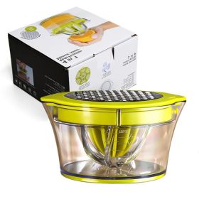 Manual Lemon Squeezer with Built-in Measuring Cup - Green