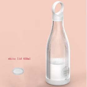 Portable Electric Juicer Blender Usb Mini Fruit Mixers Juicers Fruit Extractors Food Milkshake Multifunction Juice Maker Machine - white 450ML with li