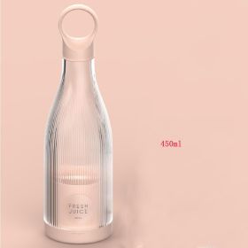 Portable Electric Juicer Blender Usb Mini Fruit Mixers Juicers Fruit Extractors Food Milkshake Multifunction Juice Maker Machine - new pink 450ML