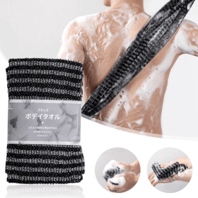 Japanese Rubbing Washcloth Bath Nylon Towel Brush for Back Towels Exfoliating Scrub Shower Sponge Body Bathroom Accessories - A - 100cmx24cm