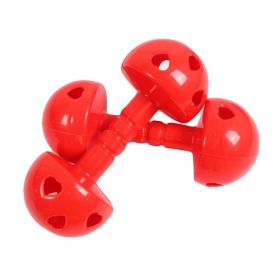 2 Pairs Mushroom Shape Toy Dumbbell Plastic Dumbbell with Bell- Dance/Gymnastics - Default