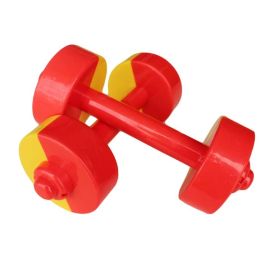 2 Pair Toy Dumbbell / Plastic Dumbbell for Kids Morning Exercises / Yellow&Red - Default