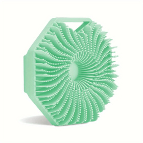 2pcs Natural Silicone Body Brush for Exfoliating and Massage - Soft Scrubber for Shower and Bath - Green - 2pcs