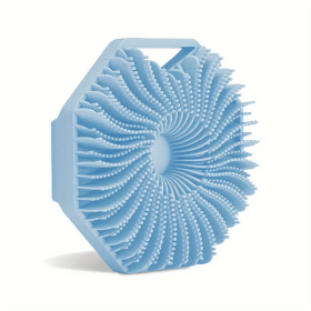 2pcs Natural Silicone Body Brush for Exfoliating and Massage - Soft Scrubber for Shower and Bath - Blue - 2pcs