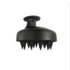 Scalp Care Brush with Soft Silicone Massage Head Scalp Massager Shampoo Brush for Hair Growth Dandruff Treatment and Stress Release - black