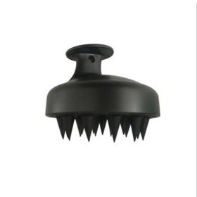 Scalp Care Brush with Soft Silicone Massage Head Scalp Massager Shampoo Brush for Hair Growth Dandruff Treatment and Stress Release - black