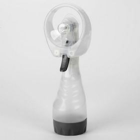 Water spray hand-held fan 2 AA batteries with ice and water fan students travel Creative Electric fan - White - 17*9cm