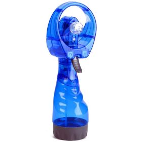 Water spray hand-held fan 2 AA batteries with ice and water fan students travel Creative Electric fan - Blue - 17*9cm