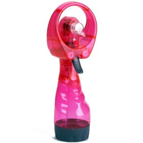 Water spray hand-held fan 2 AA batteries with ice and water fan students travel Creative Electric fan - Pink - 17*9cm