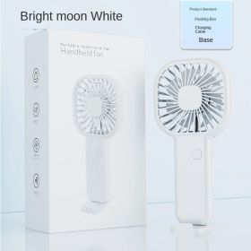 USB mini fan cartoon handheld fan portable desktop charging home electric fan gift - F10 [white]] - 138*78*28mm