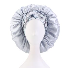 Satin Bonnet Silk Bonnet, Hair Bonnet for Sleeping - Silver