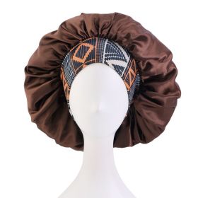 Satin Bonnet Silk Bonnet, Hair Bonnet for Sleeping - Coffee