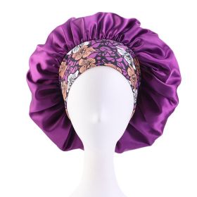 Satin Bonnet Silk Bonnet, Hair Bonnet for Sleeping - Purple