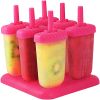 6Pcs Popsicle Molds Reusable Ice Cream DIY Ice Pop Maker Ice Bar Maker Plastic Popsicle Mold For Homemade Iced Snacks - Hotpink