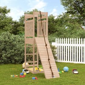 Outdoor Playset Solid Wood Pine - Brown