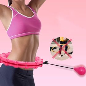 Fitness Ring Adjustable Sport Hoops Abdominal Thin Waist Exercise Detachable Massage Fitness Hoops Gym Home Training Weight Loss - Purple - 24 knots
