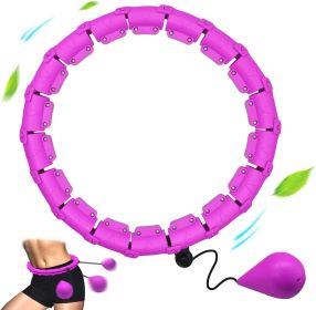 Custom Knots Weighted Hoola Fitness Hoop Smart Hula Thin Waist Weight Loss Knots Weighted Hoola Fitness Hoop Smart Hula Thin Waist Weight Loss - Purpl