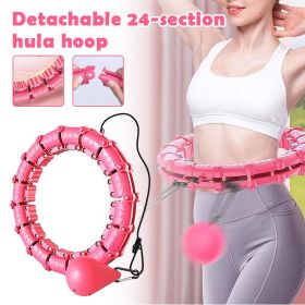 Custom Knots Weighted Hoola Fitness Hoop Smart Hula Thin Waist Weight Loss Knots Weighted Hoola Fitness Hoop Smart Hula Thin Waist Weight Loss - Pink