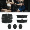 Electric Muscle Toner Machine ABS Toning Belt Simulation Fat Burner Belly Shaper - Black