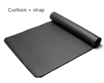 Eco-friendly NBR Yoga Mat - Black With straps - 1.5