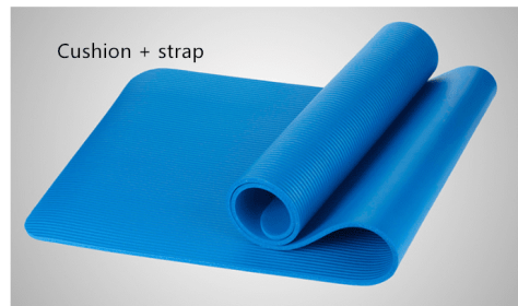 Eco-friendly NBR Yoga Mat - Blue With straps - 1.5