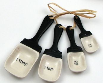 Ceramic Mason Jar  Measuring Spoon 4 Pc Set - 049-15654