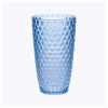 Diamond Cut Acrylic Glasses Drinking Set of 4 (19oz), Plastic Drinking Glasses, BPA Free Cocktail Glasses, Drinkware Set, Drinking Water Glasses - as