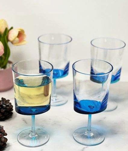 Oval Halo Plastic Wine Glasses Set of 4 (12oz), BPA Free Acrylic Wine Glass Set, Unbreakable Red Wine Glasses, White Wine Glasses - as Pic Oval Halo Plastic Wine Glasses Set of 4 (12oz), BPA Free Acrylic Wine Glass Set, Unbreakable Red Wine Glasses, White Wine Glasses - as Pic